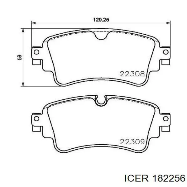 Купить 182256 Icer Колодки тормозные задние, дисковые
