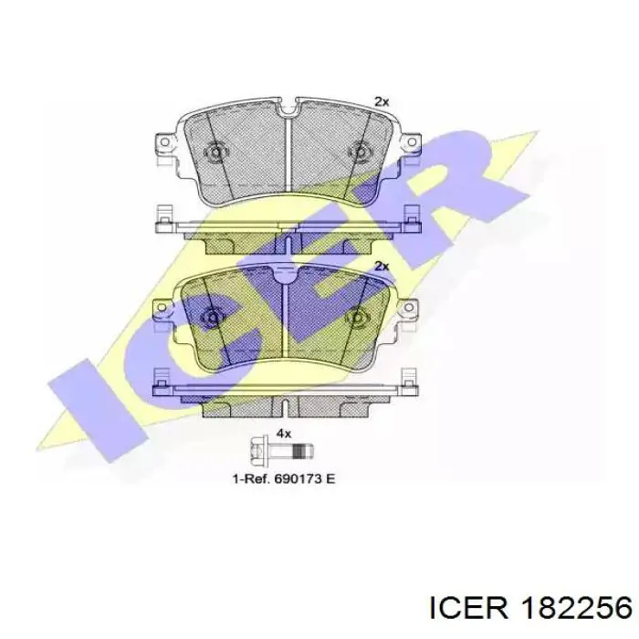 Задние тормозные колодки 182256 Icer