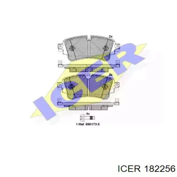 Задние тормозные колодки 182256 Icer