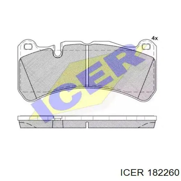 Передние тормозные колодки 182260 Icer