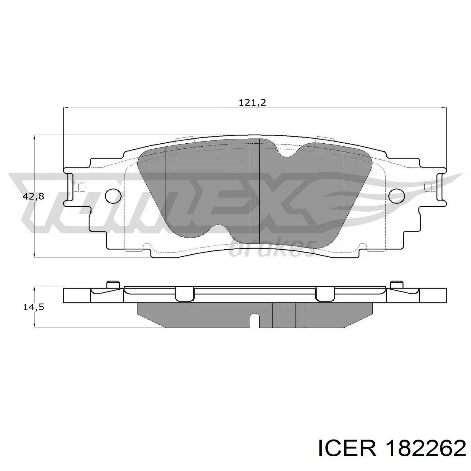 Купить 182262 Icer Колодки тормозные задние, дисковые