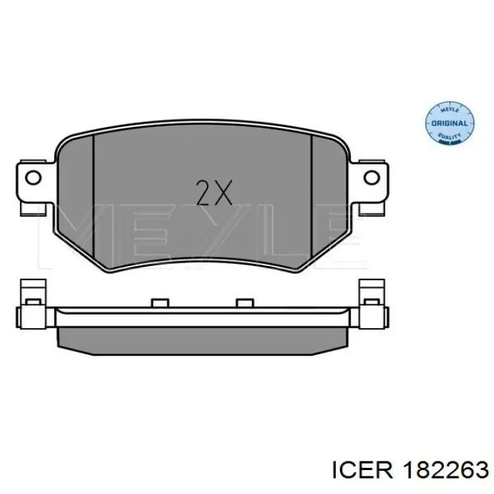 Задние тормозные колодки 182263 Icer