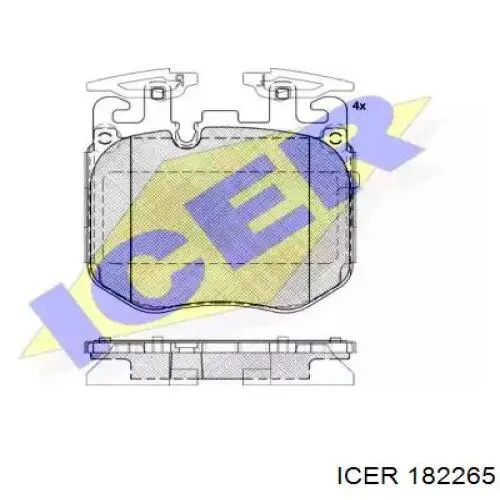 Передние тормозные колодки 182265 Icer