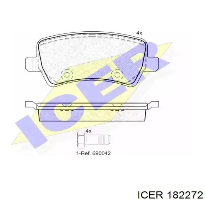 182272 Icer Колодки передние