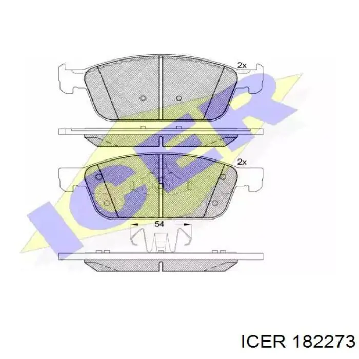 Передние тормозные колодки 182273 Icer