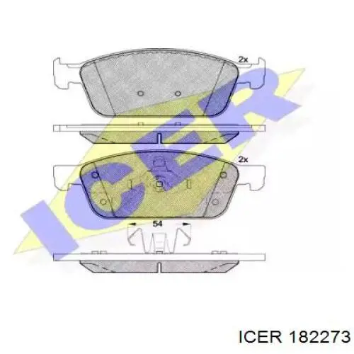 Передние тормозные колодки 182273 Icer