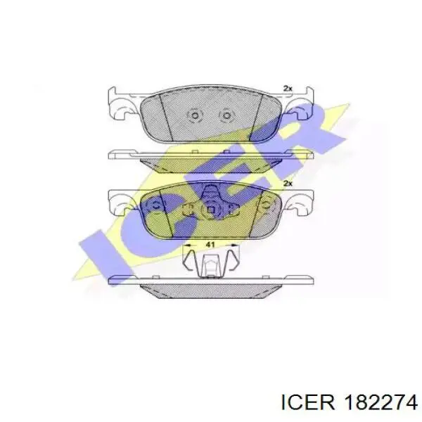 Купить 182274 Icer Колодки тормозные