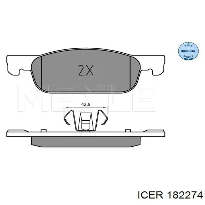 Колодки Icer 182274 цена, от 26.86 USD