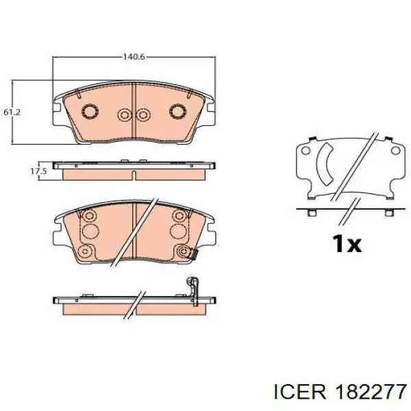 Купить 182277 Icer Колодки тормозные