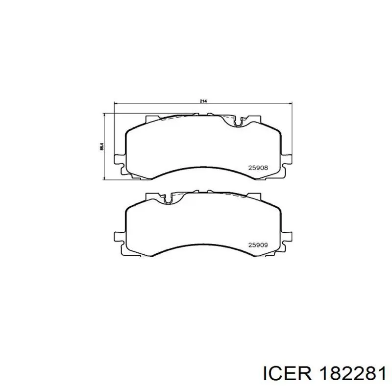 182281 Icer Колодки передние