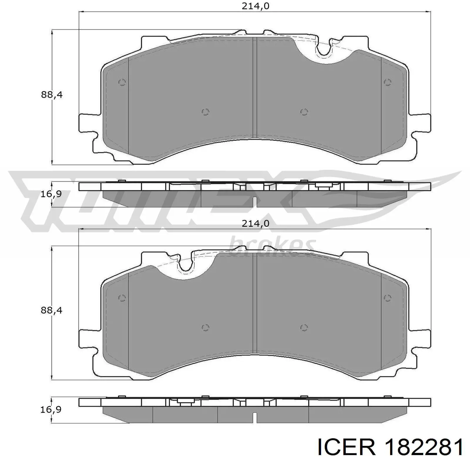 Колодки Icer 182281 цена, от 54.54 USD