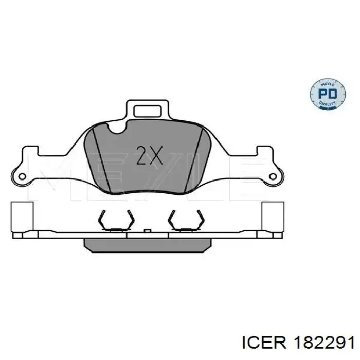 Pastillas de freno delanteras 182291 Icer