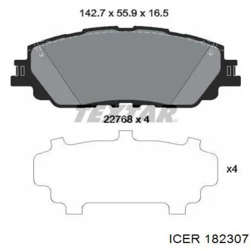 Колодки Icer 182307 цена, от 25.76 USD