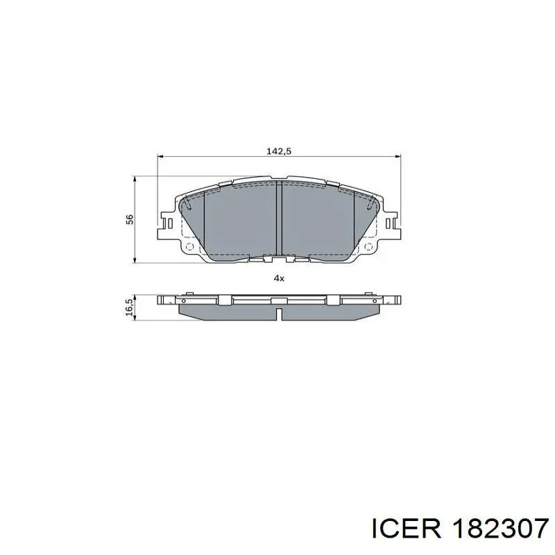 182307 Icer Колодки передние