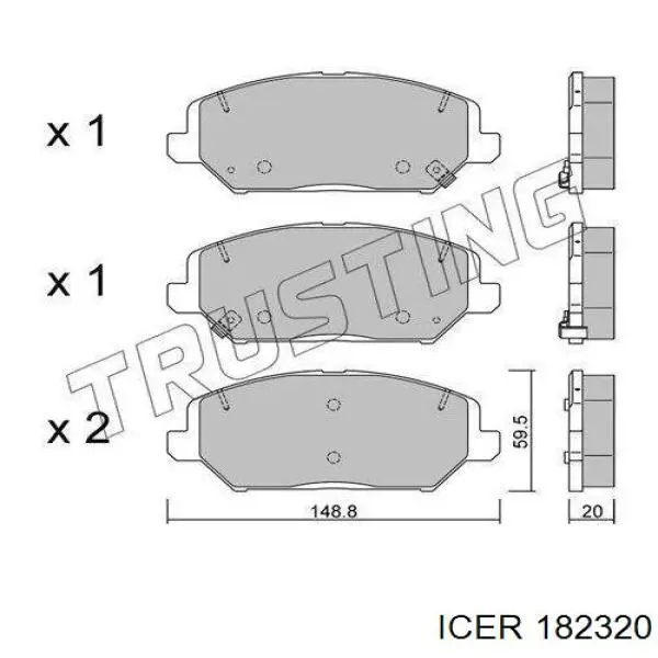 182320 Icer Колодки передние