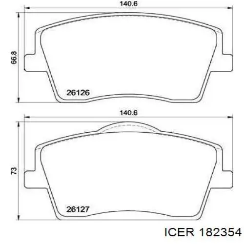 Купить 182354 Icer Колодки тормозные