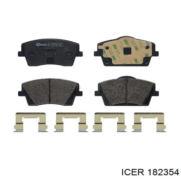 Передние тормозные колодки 182354 Icer
