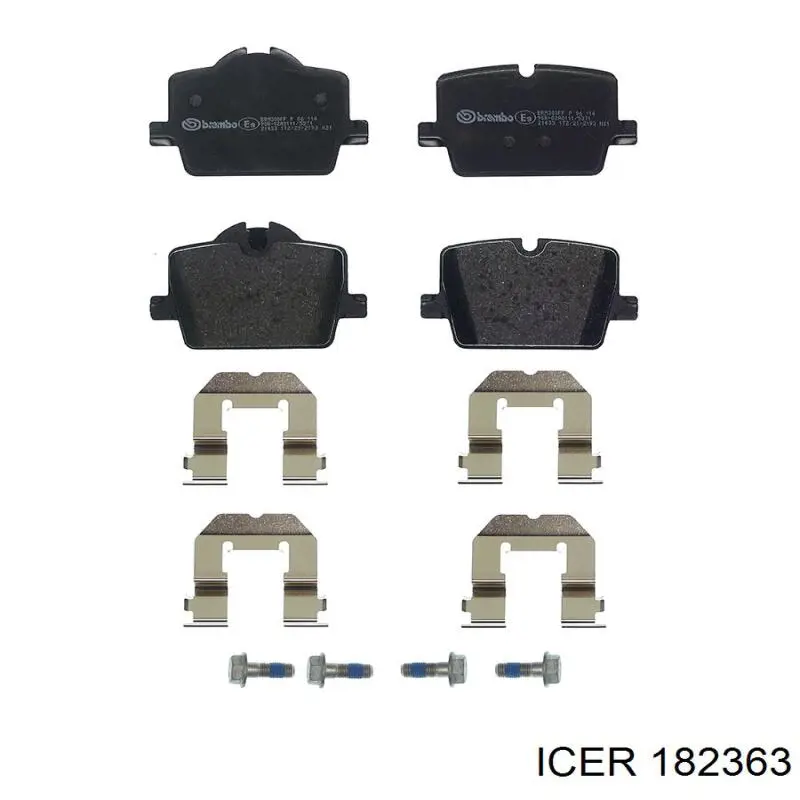 182363 Icer Колодки тормозные дисковые комплект