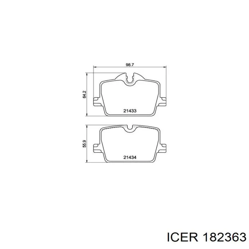 Купить 182363 Icer Колодки тормозные задние, дисковые