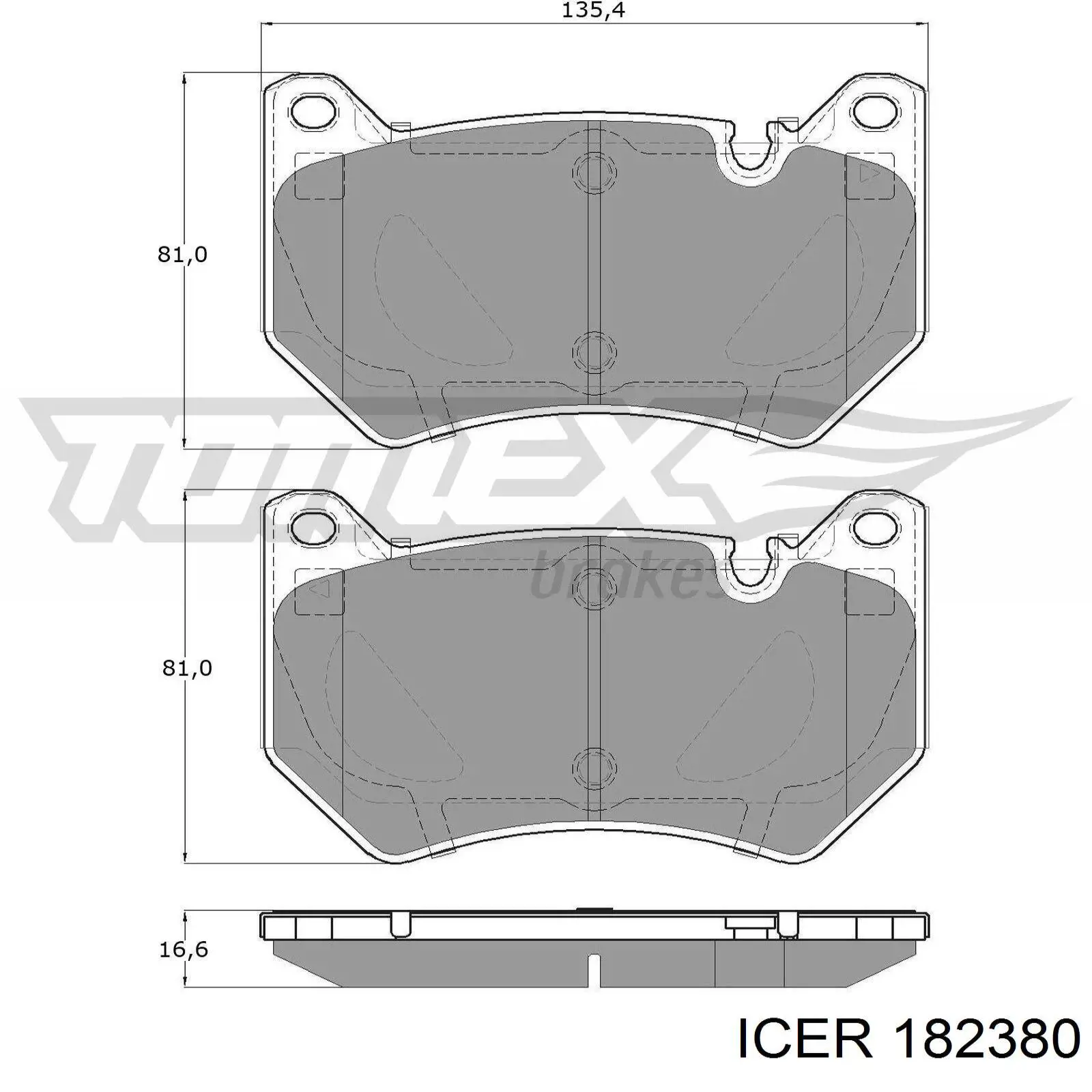 182380 Icer Колодки передние