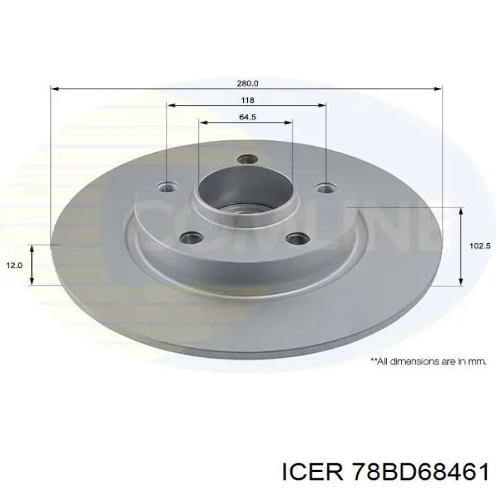 78BD68461 Icer Дисковый тормоз