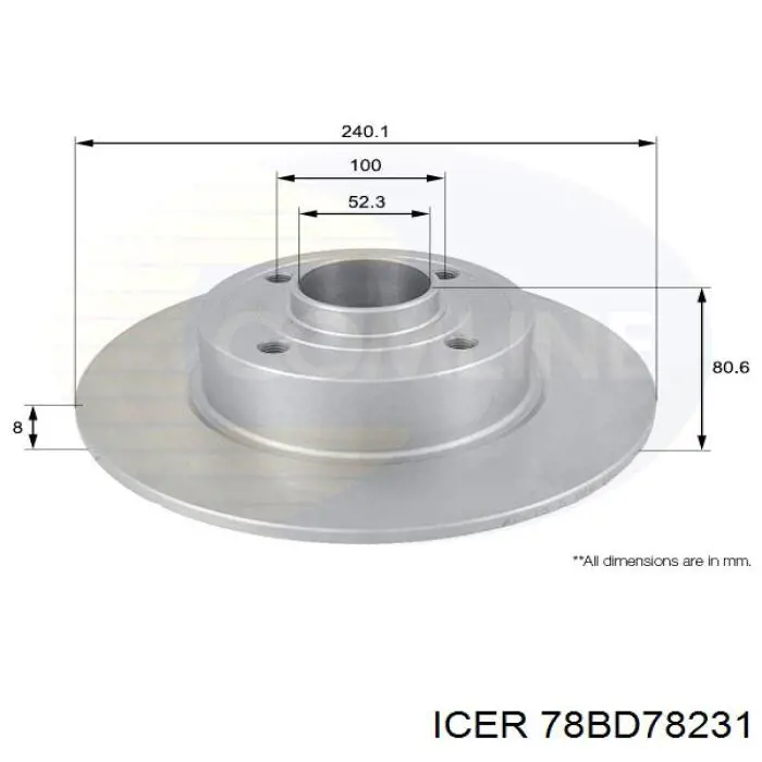 Тормозные диски 78BD78231 Icer