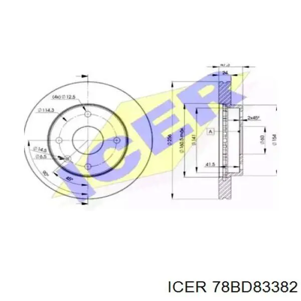 Передние тормозные диски 78BD83382 Icer