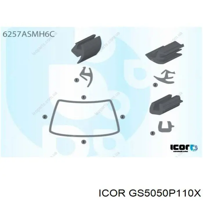 GS 5050 P110-X Icor уплотнитель лобового стекла