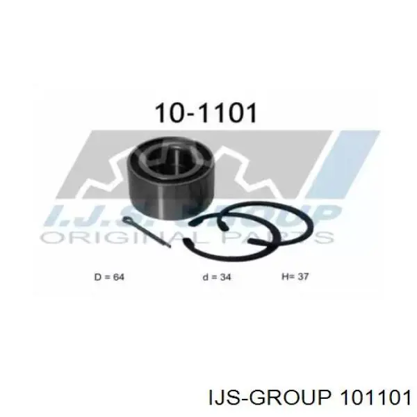 101101 IJS Group rolamento de cubo dianteiro