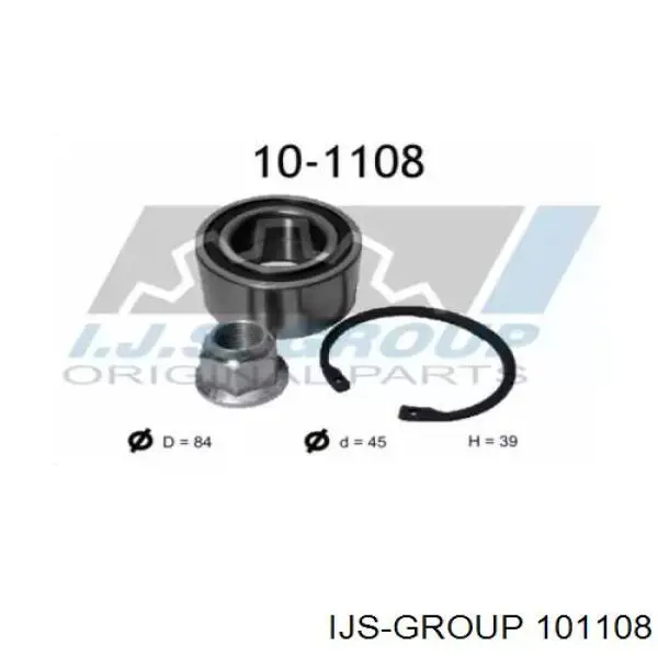 10-1108 IJS Group rolamento de cubo traseiro