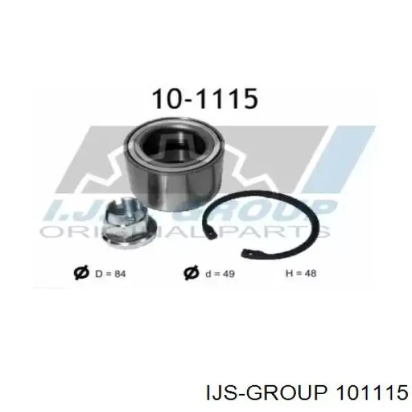 10-1115 IJS Group rolamento de cubo dianteiro