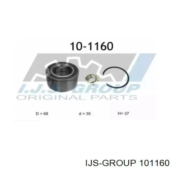 10-1160 IJS Group rolamento de cubo dianteiro