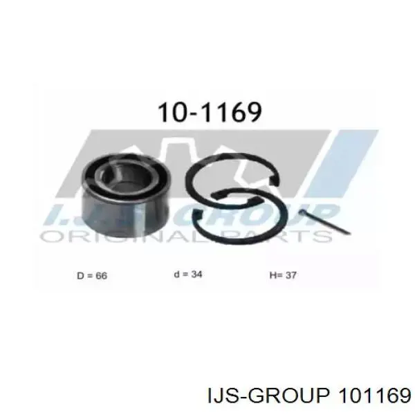 101169 IJS Group rolamento de cubo dianteiro