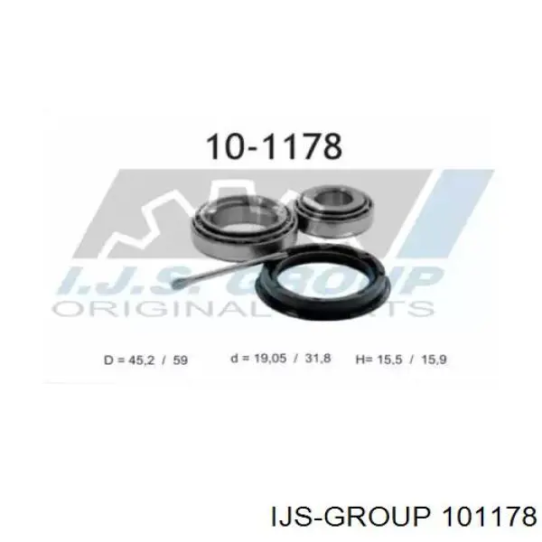 101178 IJS Group rolamento de cubo dianteiro