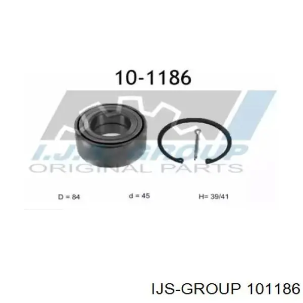 101186 IJS Group подшипник ступицы передней