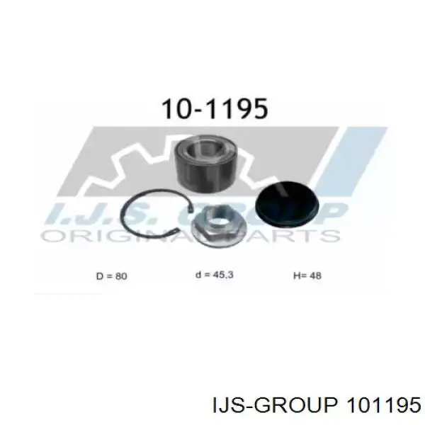 Подшипник задней ступицы 101195 IJS Group