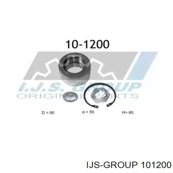 101200 IJS Group rolamento de cubo dianteiro