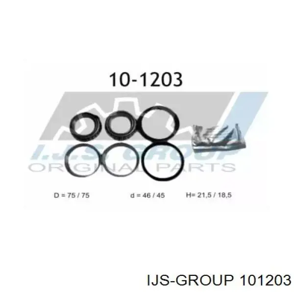 10-1203 IJS Group rolamento de cubo dianteiro