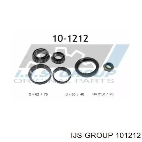 10-1212 IJS Group rolamento de cubo traseiro