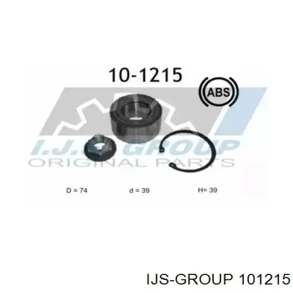 10-1215 IJS Group rolamento de cubo dianteiro