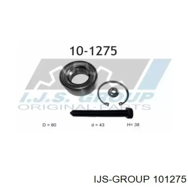 10-1275 IJS Group rolamento de cubo traseiro