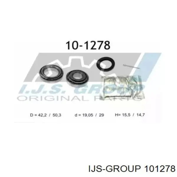 101278 IJS Group rolamento externo de cubo traseiro