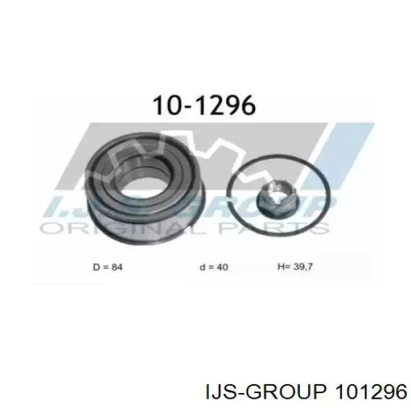 10-1296 IJS Group rolamento de cubo dianteiro/traseiro