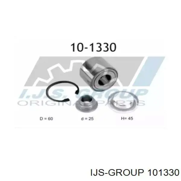 10-1330 IJS Group rolamento de cubo traseiro