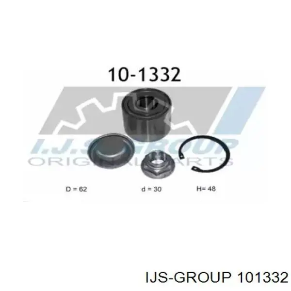 10-1332 IJS Group rolamento de cubo traseiro