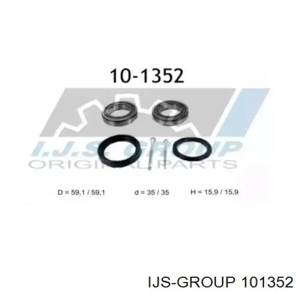 101352 IJS Group подшипник ступицы передней