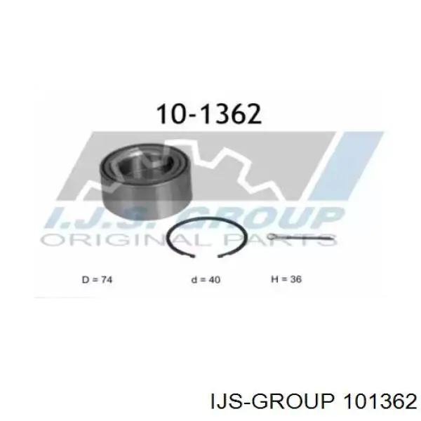 10-1362 IJS Group rolamento de cubo dianteiro