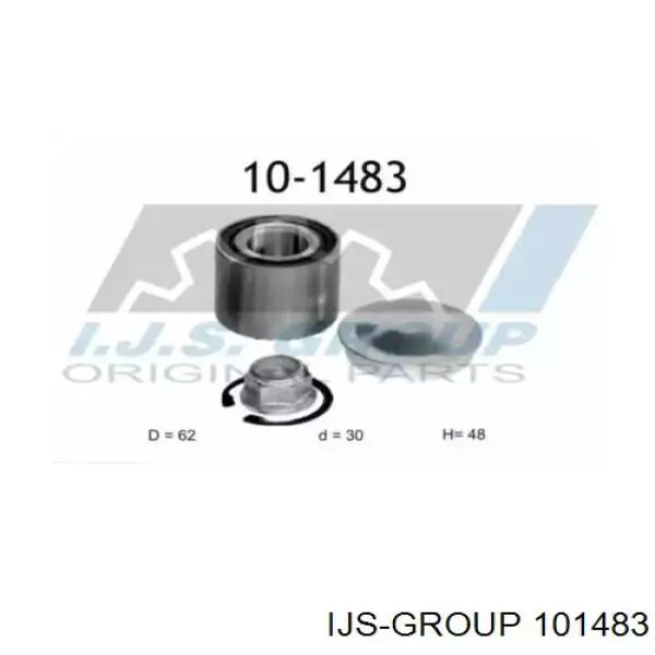 10-1483 IJS Group rolamento de cubo traseiro
