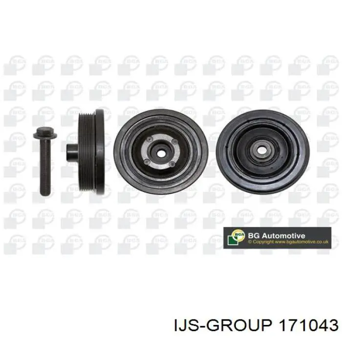 Шкив коленвала (демпфер) IJS Group 171043 цена, от 50.98 USD