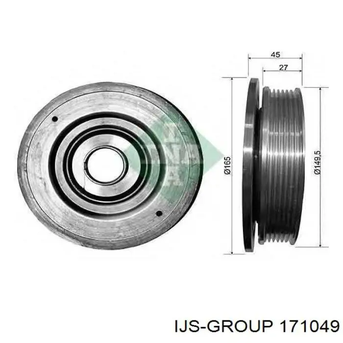 Шкив коленвала 171049 IJS Group
